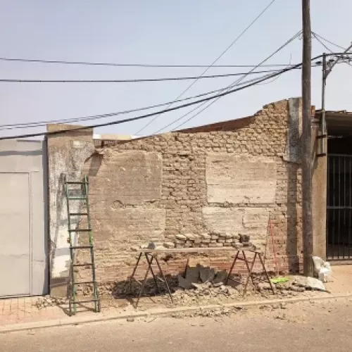 Antes   Modificación muro rústico en Valladolid