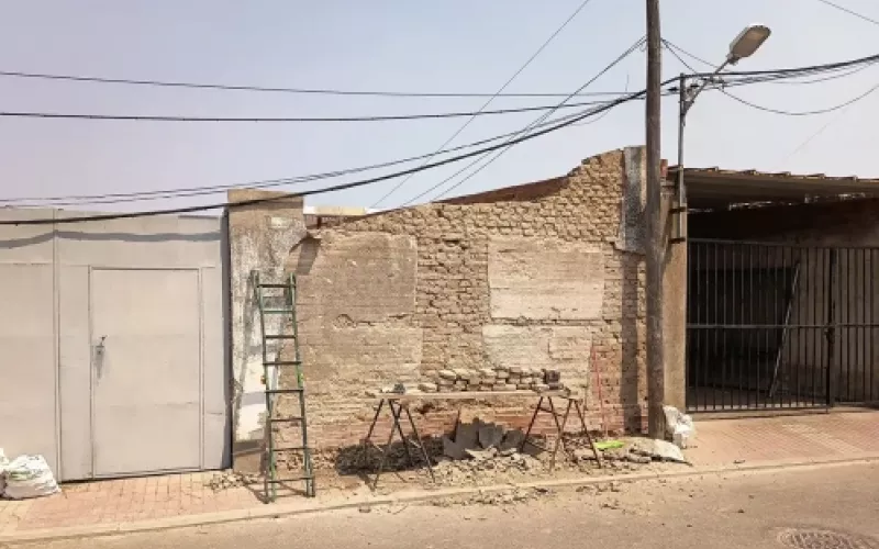 Antes   Modificación muro rústico en Valladolid